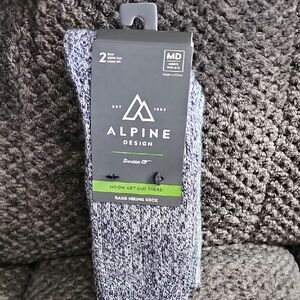 Alpine Design Men's Heathered Gray Hiking Socks